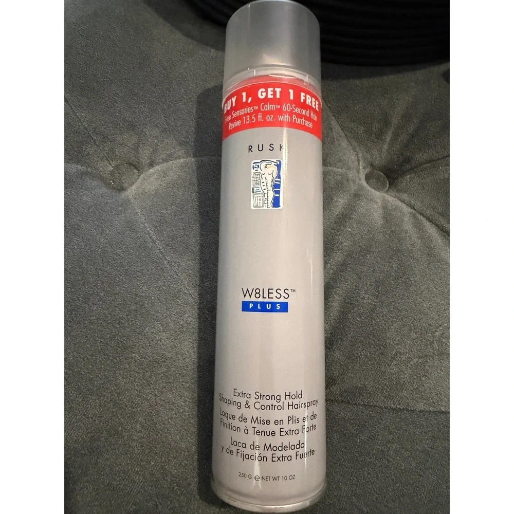 Rusk W8less Plus Extra Strong Hold Shaping & Control Hairspray 10 oz New